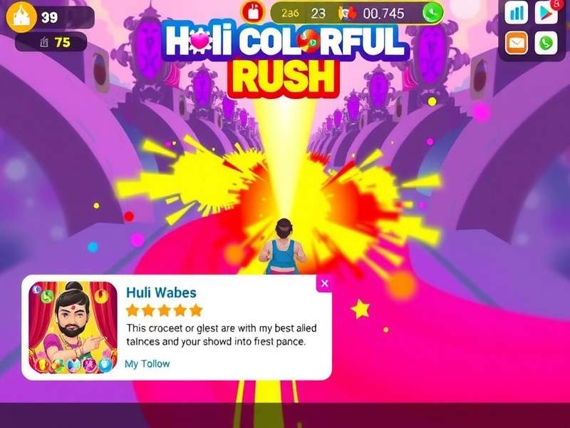 Holi Colorful Rush player reviews and ratings display